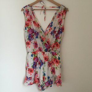Floral One Piece Romper Shorts